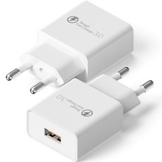 서가 퀵차지 qc3.0 18w usb 고속충전기 어댑터 화이트 2개 1