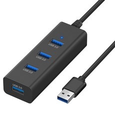 홈플래닛 4포트 usb3.0 허브 hub4a 블랙