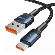 코드웨이 usb a c타입 고속 충전케이블 1.2m 블루 1개